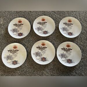 Vintage Set of 6 Texas Ware melamine Early American/Colonial plates